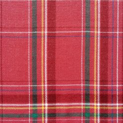 Red Tartan Brushed Plaid Polyester Flannel Fabric