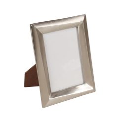 5 x 7 Silver Cast Aluminum Beveled Picture Frame by Place   Time