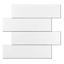Luxury Viny Backsplash Tile White Subway Peel   Stick
