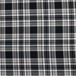 Tartan Plaid Black Super Snuggle Flannel Fabric
