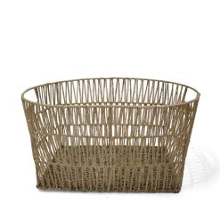 18.5 x 13 Bamboo Open Weave Basket by Place   Time
