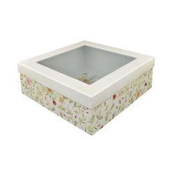 10 Bees on White   Green Storage Box With Window Lid by Place   Time