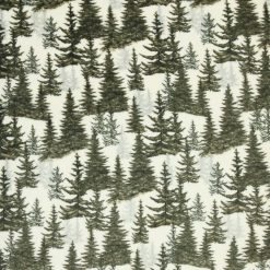 Evergreen Trees Sew Lush Fleece Fabric