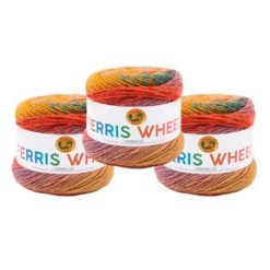 Lion Brand Ferris Wheel 270yds Worsted Acrylic Yarn 3 Bundle