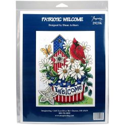 Imaginating 7.5 x 10 Patriotic Welcome Counted Cross Stitch Kit