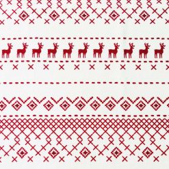 Red   White Gradient Fair Isle Christmas Luxe Flannel Fabric