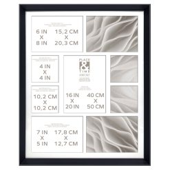 20 x 17 Matted 9 Photo Black Collage Frame by Place   Time