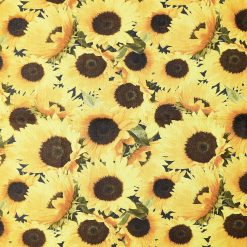 Yellow Detailed Sunflowers Quilt Cotton Fabric by Keepsake Calico