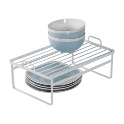 Honey Can Do 15 x 10 White Stackable Cabinet Shelves 2pk