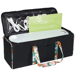 Everything Mary 22 Black   Floral Die Cut Machine Carrying Case