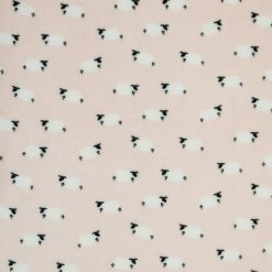 Counting Sheep On Pink Sew Lush Fleece Fabric