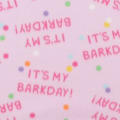 Pink It s My Barkday Blizzard Fleece Fabric