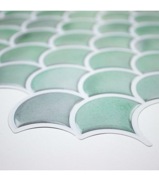 Aqua Scallop Peel   Stick Tile Backsplash - Image 5