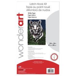 Wonderart Latch Hook Kit 24X34 White Tiger