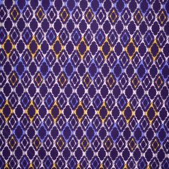 Yellow   Purple Diamonds Quilt Cotton Fabric by Quilter s Showcase