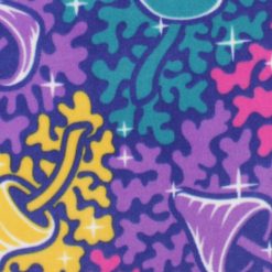 Purple Cool Mushrooms Anti Pill Plush Fleece Fabric