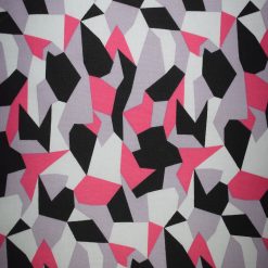 Pink   Purple Abstract Geometric Cotton Fabric by Quilter s Showcase