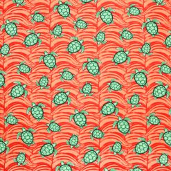 Turtles On Coral Super Snuggle Flannel Fabric