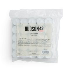 100pk White Unscented Pressed Tealights by Hudson 43