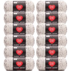 Red Heart Super Saver Jumbo 744yds Acrylic Worsted Yarn 12 Bundle