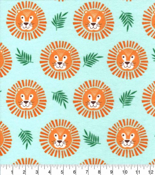Super Snuggle Flannel Fabric Lion Faces - Image 2