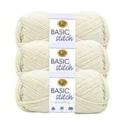 Lion Brand Basic Stitch Anti Pilling Worsted Acrylic Yarn 3 Bundle
