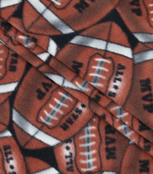 Footballs Anti Pill Fleece Fabric - Image 2
