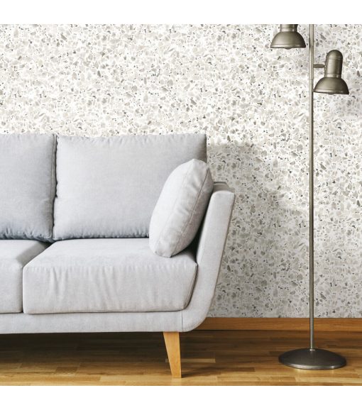 RoomMates Wallpaper Black Terrazzo - Image 3