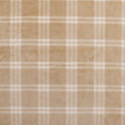 Cream Plaid Sew Lush Fleece Fabric