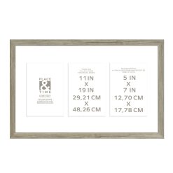 11 x 19 Natural 3 Photo Collage Frame by Place   Time