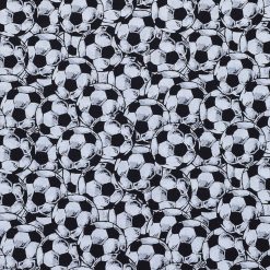 Packed Soccer Balls Novelty Cotton Fabric