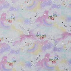 Unicorns And Rainbows Novelty Cotton Fabric