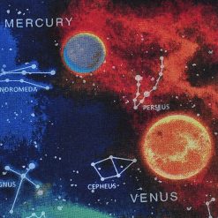 Novelty Cotton Fabric Space