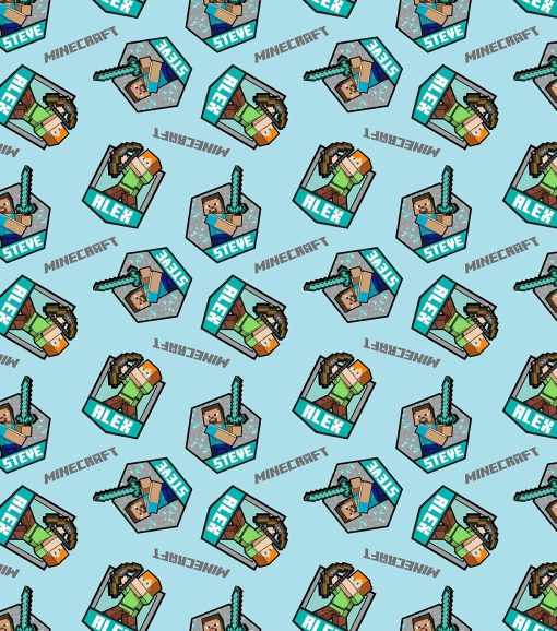 Minecraft Character Badge Cotton Fabric - Image 2
