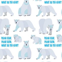 Eric Carle Polar Bear Classic Cotton Fabric