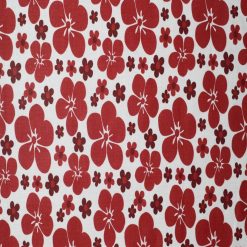 Hibiscus on White Cotton Fabric by Quilter s Showcase