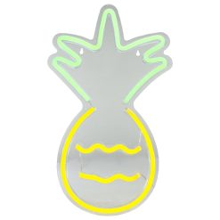Northlight 16 Yellow and Green Pineapple LED Neon Style Wall Sign