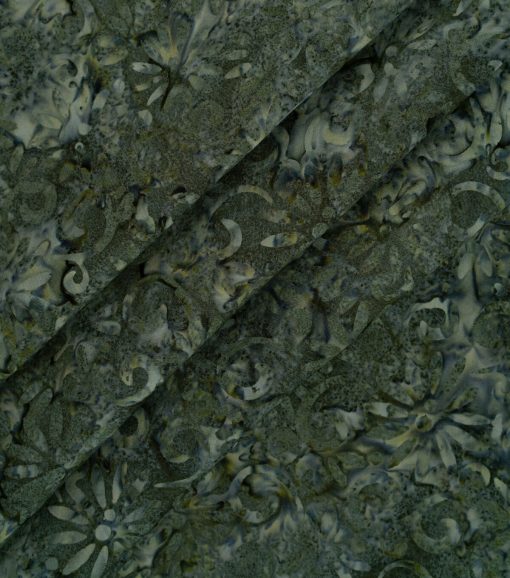 Green Steel Mirage Batik Cotton Fabric - Image 3