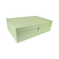 16 Green Rectangle Box With Button Closure