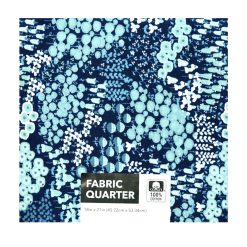18 x 21 Teal Floral Cotton Fabric Quarter 1pc by Keepsake Calico
