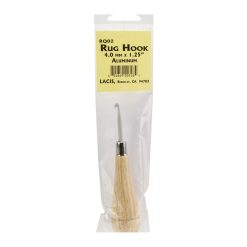Lacis 4mmx1.25  Aluminum Punch Needle Rug Hook with Wood Handle
