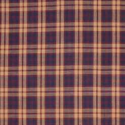 Navy   Red Plaid Navy Yarn Dyed Patriotic Cotton Fabric