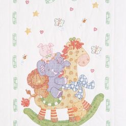 Jack Dempsey 40 x 60 Giraffe   Friends Stamped Crib Quilt Top