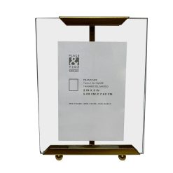 2 x 3 Bronze Edged Transparent Tabletop Picture Frame by Place   Time