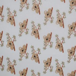 Koala on White Quilt Cotton Fabric by Quilter s Showcase