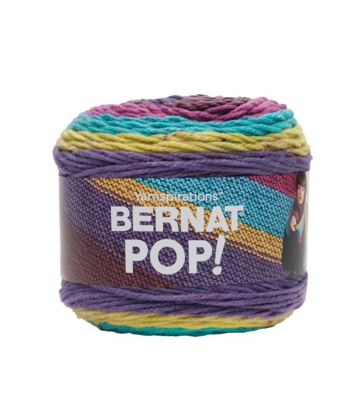 Bernat Pop! Self Striping 280yds Worsted Acrylic Yarn - Image 3