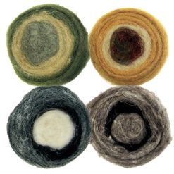 Dimensions 12ct Earth Tone Needle Felting Wool Roving Rolls