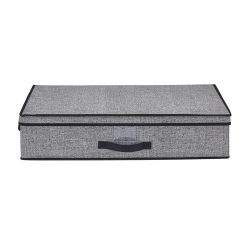 Simplify 28 x 16 Black Under the Bed Storage Box