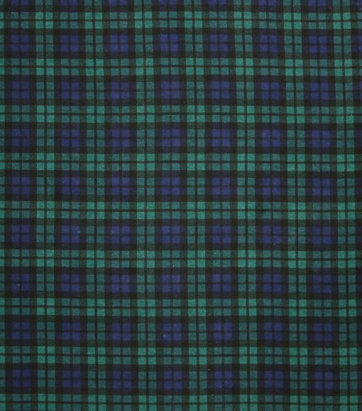 Navy Tartan 108 Wide Flannel Fabric