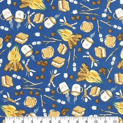 Roasting Smores Super Snuggle Flannel Fabric